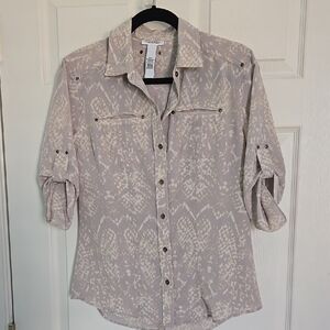 Calvin Klein Cream Button-Up Women's Top Size:S
